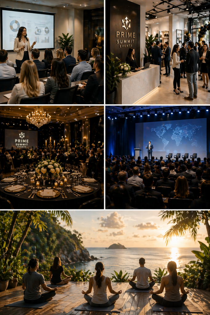 organização de eventos e atividades summit